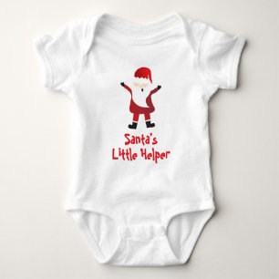 Santas Kleiner Helfer Niedlicher Weihnachtsmann Ro Baby Strampler
