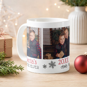 Santas Kleiner Helfer Rot Foto Weihnachten Kaffeetasse