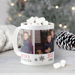 Santas Kleiner Helfer Rot Foto Weihnachten Kaffeetasse
