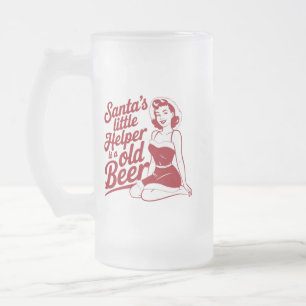 Santas kleiner Helfer Sarkastische Weihnachten Sna Mattglas Bierglas