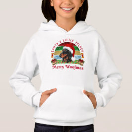 Santa's kleiner Jauler, Lustiger Dachshund Weihnac Hoodie