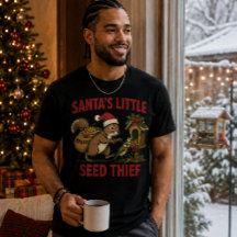 Santa's kleiner Samen-Dieb Lustiges Weihnachts-T-S