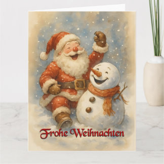 Santas Lachen im Winterzauber Karte