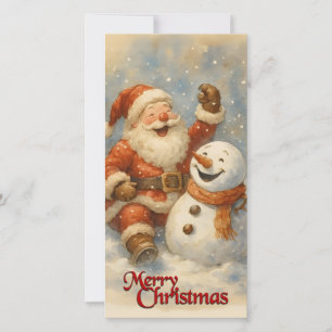 Santas Lachen in der Umarmung des Winters
