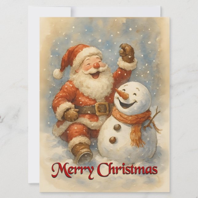 Santas Lachen in der Umarmung des Winters (Vorderseite)