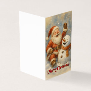 Santas Lachen in der Umarmung des Winters