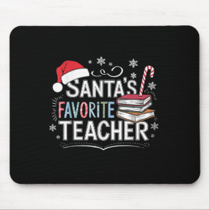 Santas Lehrer Tafel Urlaub Weihnachten Lehrer Mousepad