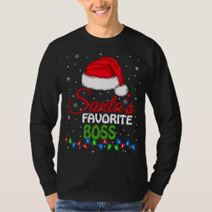 Santa's Lieblings Boss Weihnachtsmannmütze Lights T-Shirt