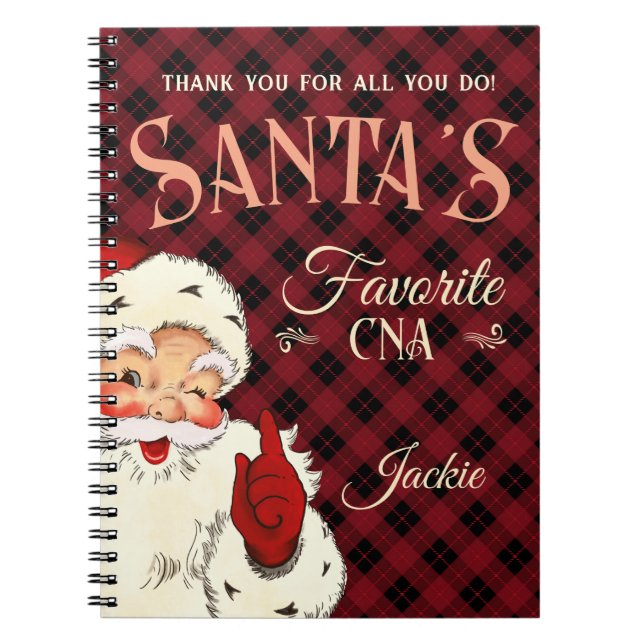 Santa's Lieblings-CNA-Notebook Notizblock (Vorderseite)