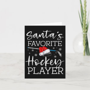 Santas Lieblings-Eishockeyspieler Lustiger Schlafa Karte