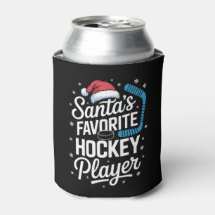 Santas Lieblings-Eishockeyspieler Weihnachten Puck Dosenkühler
