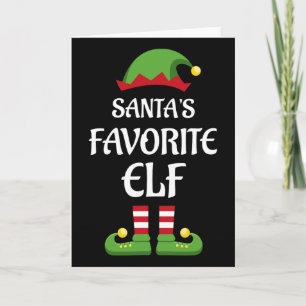 Santa's Lieblings-Elfen-Familie passende Gruppe We Karte
