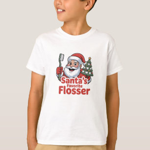 Santa's Lieblings-Flosser Weihnachten Dental Zahna T-Shirt