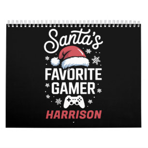 Santas Lieblings-Gamer-Personalisiertes Gaming-Wei Kalender