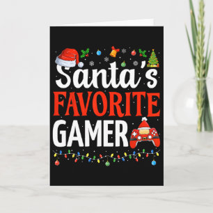 Santas Lieblings-Gamer-Weihnachten Lustiges Gaming Karte