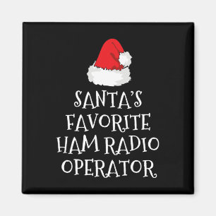 Santa's Lieblings-Ham-Radio-Operator-Weihnachtsmüt Magnet