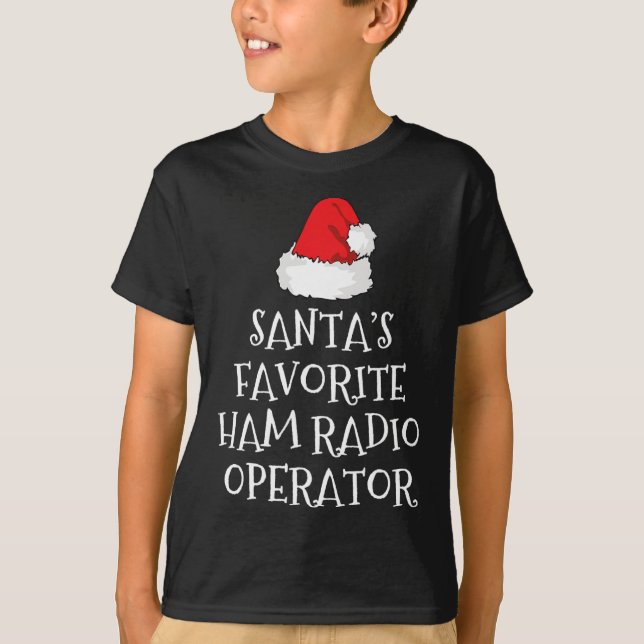 Santa's Lieblings-Ham-Radio-Operator-Weihnachtsmüt T-Shirt (Vorderseite)