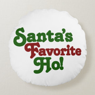 Santas Lieblings-ho Rundes Kissen