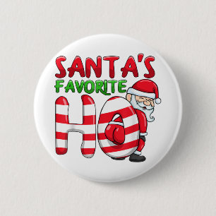Santas Lieblings-ho santa Lieblings-Mädchen christ Button