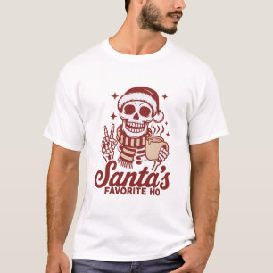 Santas Lieblings-Ho-Skelett Snarky Weihnachten T-Shirt