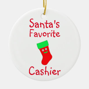 Santa's Lieblings-Kassierer-Keramik Keramik Ornament