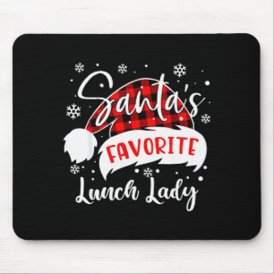 Santa's Lieblings-Lunch-Lady-Hut Flanell Weihnacht Mousepad