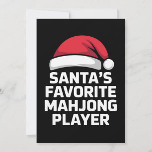 Santas Lieblings-Mahjong-Spieler Weihnachts-Spiel Einladung