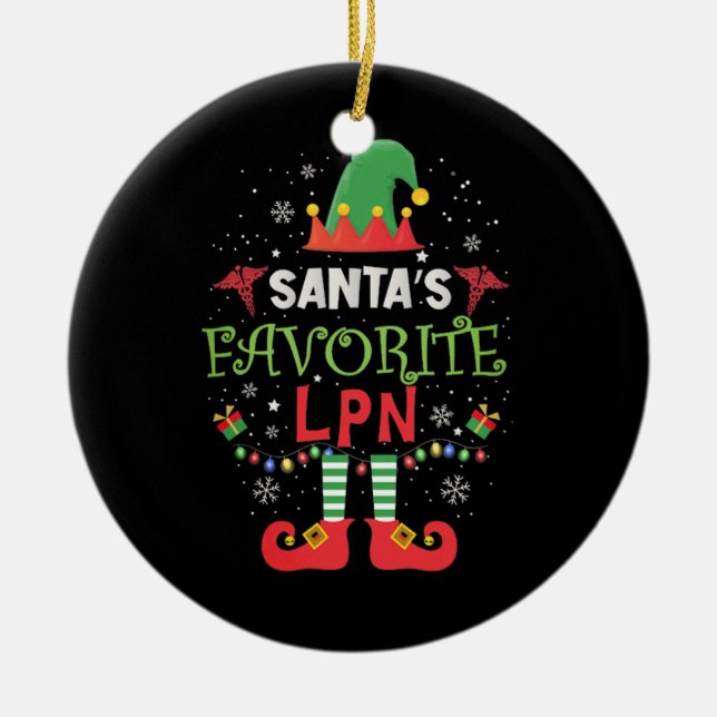 Santas Lieblings-Massagetherapeut Keramik Ornament (Vorne)