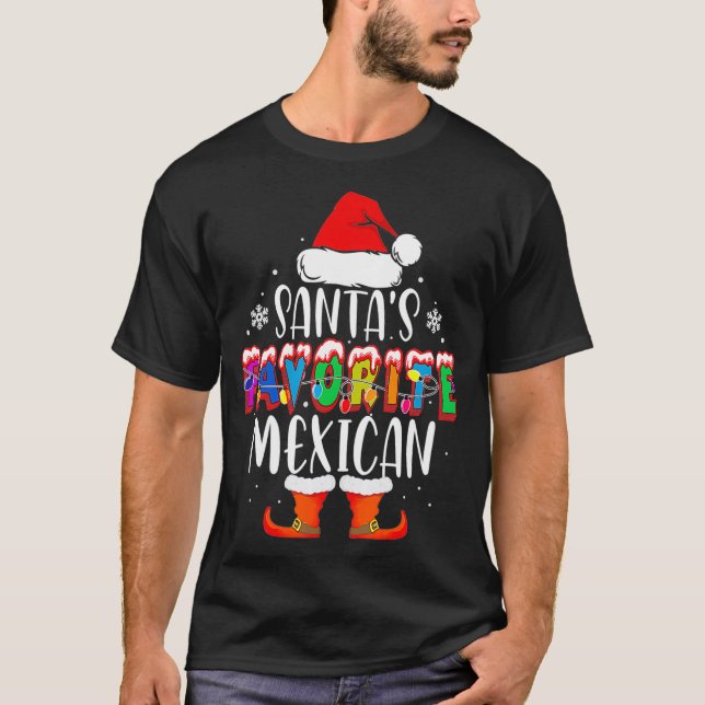 Santas Lieblings mexikanisches Weihnachtsfest Weih T-Shirt (Vorderseite)