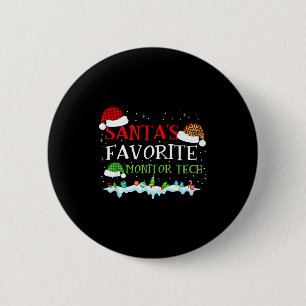 Santas Lieblings-Monitor-Tech-Fun-Weihnachten  Button