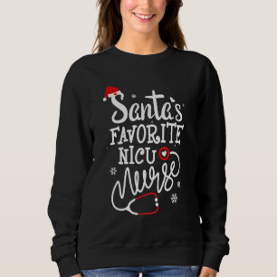 Santa's Lieblings Nicu Nurse Xmas Light Weihnachts Sweatshirt