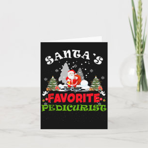 Santas Lieblings-Pediküre-Witziges Weihnachten Karte