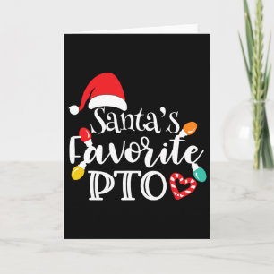 Santas Lieblings-Pto-Weihnachtslichter Santa Hut Karte