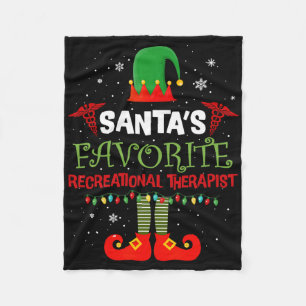 Santas Lieblings-Rekreationstherapie-Elfen-Weihnac Fleecedecke