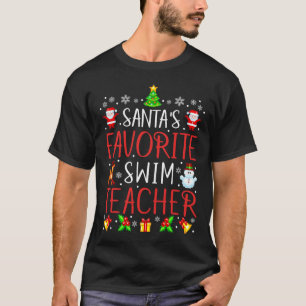 Santas Lieblings-Schwimmlehrer Xmas Matching  T-Shirt
