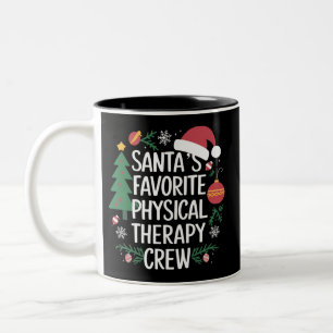 Santa's Lieblings-Team für Physiotherapie Weihnach Zweifarbige Tasse