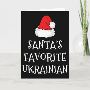 Santas Lieblings-Ukrainischer-Weihnachts-Lustiger Karte