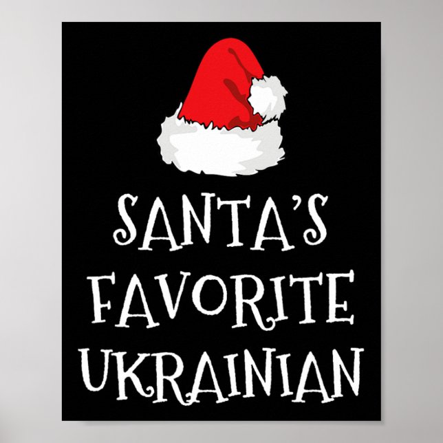Santas Lieblings-Ukrainischer-Weihnachts-Lustiger  Poster (Vorne)