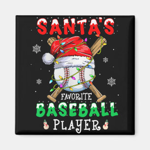 Santas Lieblings-Verkaufsspieler Weihnachts-Pyjama Magnet