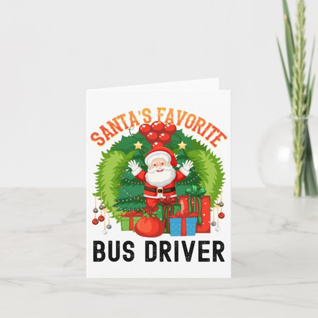 Santas Lieblingsbusfahrer, Weltbester Busfahrer Karte (Vorderseite)