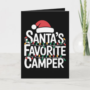 Santas Lieblingscamper Weihnachtslichter Santa Hut Karte
