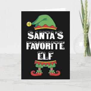 Santa's Lieblingselfe Lustige Familie Weihnachten  Karte