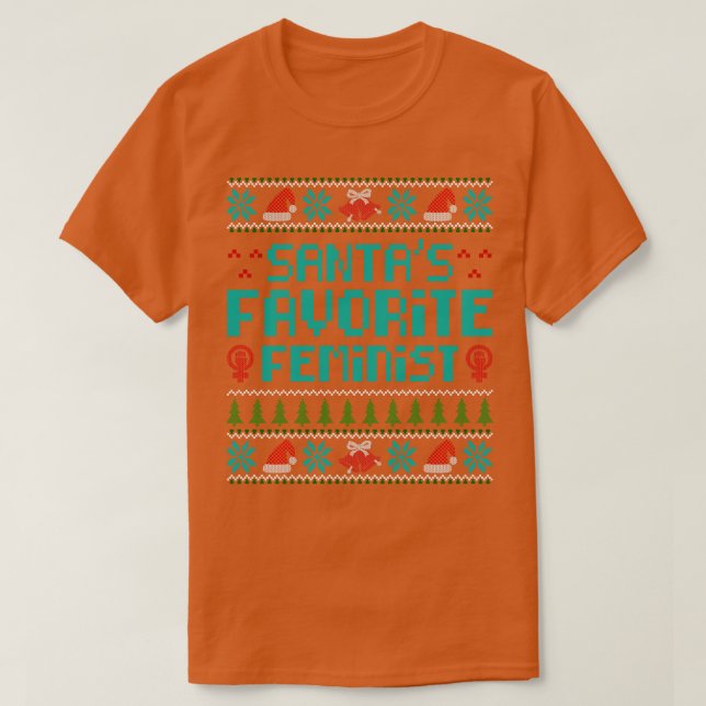Santas Lieblingsfeminin T-Shirt (Design vorne)