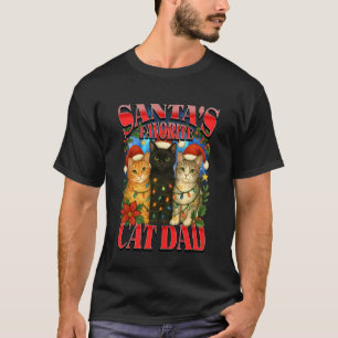 Santas Lieblingskatzendaddy Weihnachten Lustiger F T-Shirt