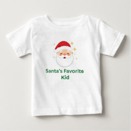 Santas Lieblingskind Süßes Weihnachtsdesign für Ki Baby T-shirt