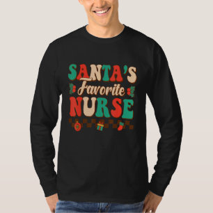 Santas Lieblingskrankenschwester Weihnachten Retro T-Shirt