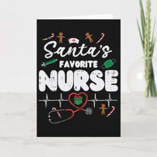 Santas Lieblingskrankenschwester Weihnachten Xmas Karte