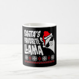 Santas Lieblingslama Coole Sonnenbrille Seiten XMa Kaffeetasse