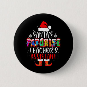 Santas Lieblingslehrer Instant Lustiger Weihnachte Button