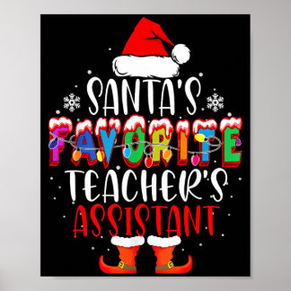 Santas Lieblingslehrer Instant Lustiger Weihnachte Poster